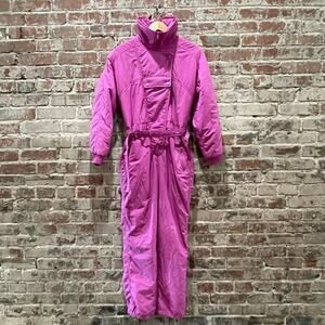 Rare Vintage Europa One Piece Snowsuit Ski Suit for Women in Pink Size 10